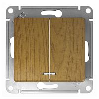 2-клавишный ВЫКЛЮЧАТЕЛЬ с подсветкой, схема 5а, 10АХ, механизм, ДЕРЕВО ДУБ GLOSSA (Schneider Electric) Systeme Electric 2-клавишный ВЫКЛЮЧАТЕЛЬ с подсветкой, схема 5а, 10АХ, механизм, ДЕРЕВО ДУБ GLOSSA (Schneider Electric) Systeme Electric